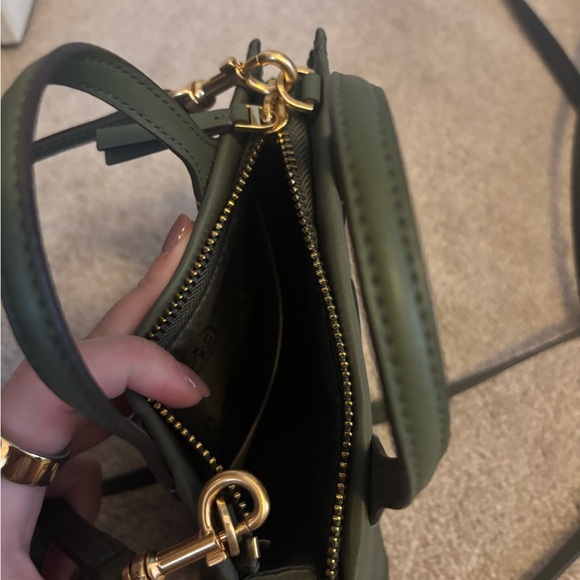 Tory Burch Ella Nylon Mini Tote Crossbody - Olive Green - Picture 2 of 4